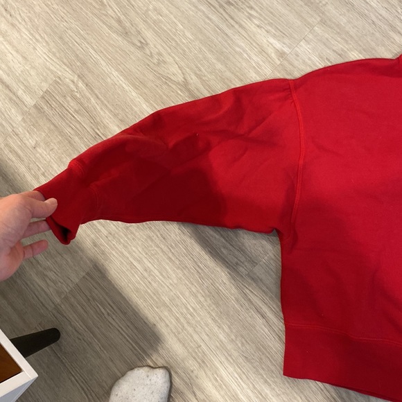 NWT American Eagle | Balloon Sleeve Crewneck Red | Size Small - Picture 6 of 9
